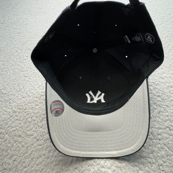 New York Yankees Hat Cap Strap Back Blue 47 Brand Kids Baseball Adjustable Logo - Picture 6 of 10